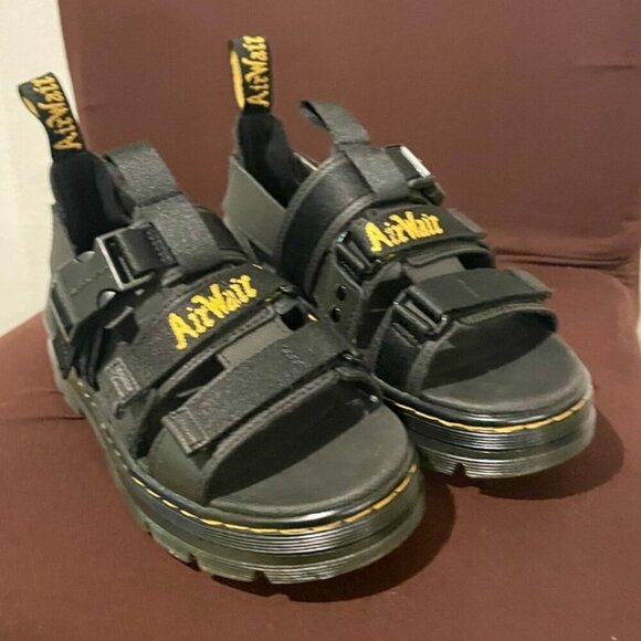 DR MARTENS AIRWAIR SANDALS LEATHER PEARSON SZ 5.5 TRACT OUTSOLE TOUGH ICONIC - Picture 12 of 16